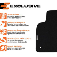 TAPETE BORRACHA TAG INOX S10 1996 A 2011 3 PEÇAS