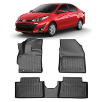 JOGO DE TAPETE BANDEJA PREMIUM YARIS 2023 A 2024 SEDAN - COMPLETO