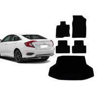 KIT TAPETES CARPETE PORTA MALAS + INTERNOS CIVIC 2017 A 2021